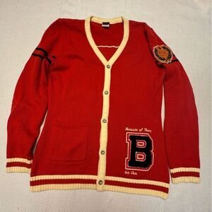 Preppy Because of them we can retro cardigan BIPOC academia 1950s quality cotton